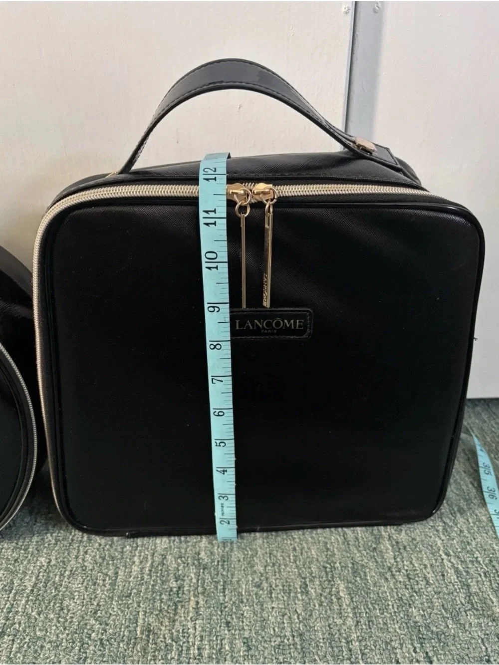 Lancôme Paris Women’s Large Black Makeup Cosmetic Case Bag Lot Storage Travel